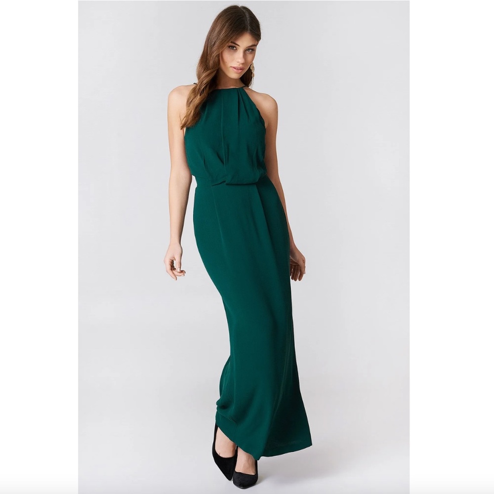 Samsoe & Samsoe Willow Dress - Long Backless Green Gown NWT